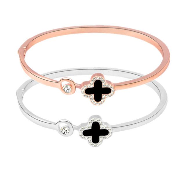 charm bracelets wholale adjustable open four leaf clover bangle bracelet luxury zircon diamond bangl rose gold plated bracelets, Golden;silver
charm bracelets wholale adjustable open four leaf clover bangle bracelet luxury zircon diamond bangl rose gold plated bracelets, Golden;silver