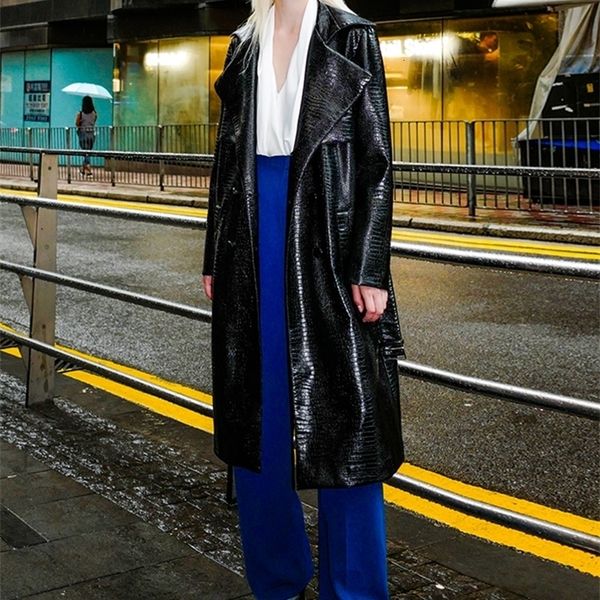 women's trench coats nerazzurri long black shiny print patent leather trench coat for women long sleeve belt fall red faux leather coat, Tan;black
women's trench coats nerazzurri long black shiny print patent leather trench coat for women long sleeve belt fall red faux leather coat, Tan;black