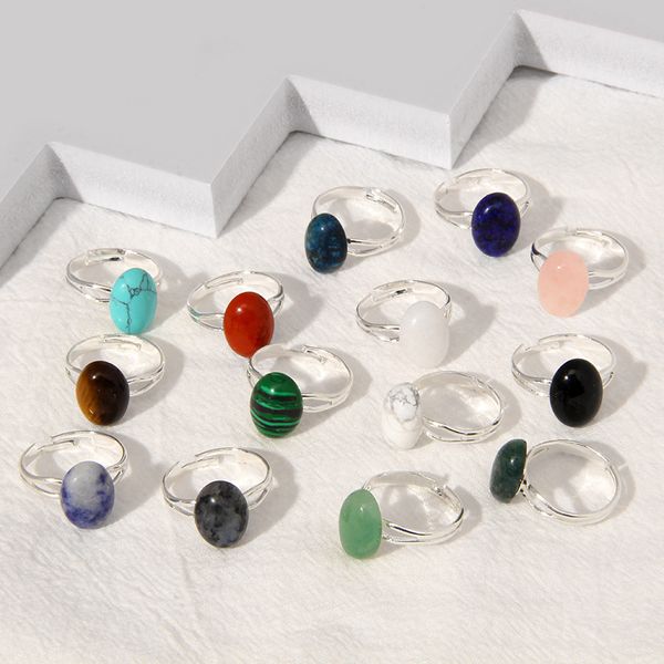 boho natural stone ring silver color agates rings for women reiki healing crystal handmade ring trendy jewelry party gift
boho natural stone ring silver color agates rings for women reiki healing crystal handmade ring trendy jewelry party gift