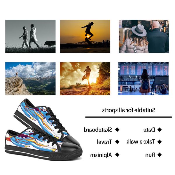 men women diy custom shoes low canvas skateboard sneakers triple black customization uv printing sports sneakers daishu 177-14
men women diy custom shoes low canvas skateboard sneakers triple black customization uv printing sports sneakers daishu 177-14