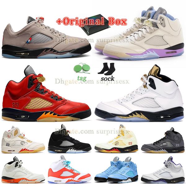 new 2022 jumpman 5s basketball shoes wholesale outdoor sport men womens bred white sail what the oreo black musilin unc psgs pumice mars for