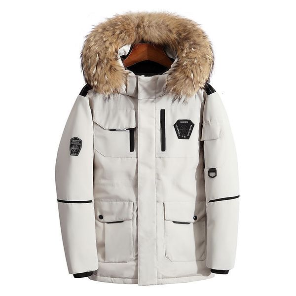 men's down parkas thicken jacket with big real fur collar warm parka -30 degrees men casual waterproof winter coat size 3xl 221117, Black
men's down parkas thicken jacket with big real fur collar warm parka -30 degrees men casual waterproof winter coat size 3xl 221117, Black