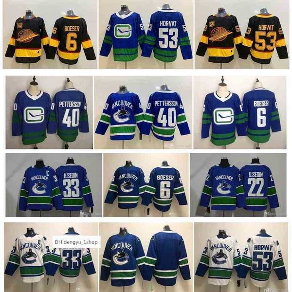 95 vancou jersey 40 elias pettersson 6 brock boeser 53 bo horvat 22 daniel sedin black 50th season stitched ice hockey jerseys, Black;red
95 vancou jersey 40 elias pettersson 6 brock boeser 53 bo horvat 22 daniel sedin black 50th season stitched ice hockey jerseys, Black;red