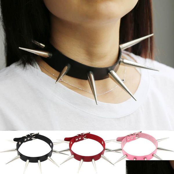 chokers gothic sticker spike pin buckle adjustable chokers necklace women nightclub leather collar necklaces fashion jewelry drop de dhcex, Golden;silver
chokers gothic sticker spike pin buckle adjustable chokers necklace women nightclub leather collar necklaces fashion jewelry drop de dhcex, Golden;silver