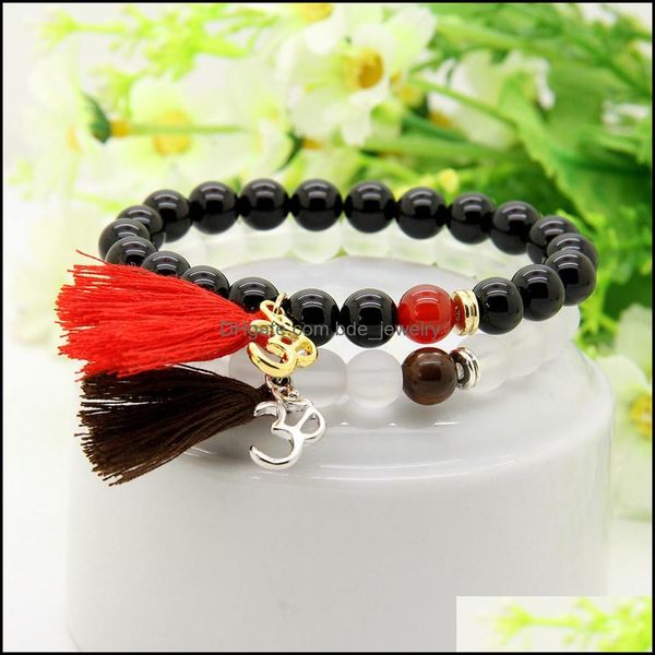 charm bracelets design wholesale 8mm black onyx stone white matte beads red tassel stretch yoga om couple valentine bracelet drop de dhdec, Golden;silver
charm bracelets design wholesale 8mm black onyx stone white matte beads red tassel stretch yoga om couple valentine bracelet drop de dhdec, Golden;silver