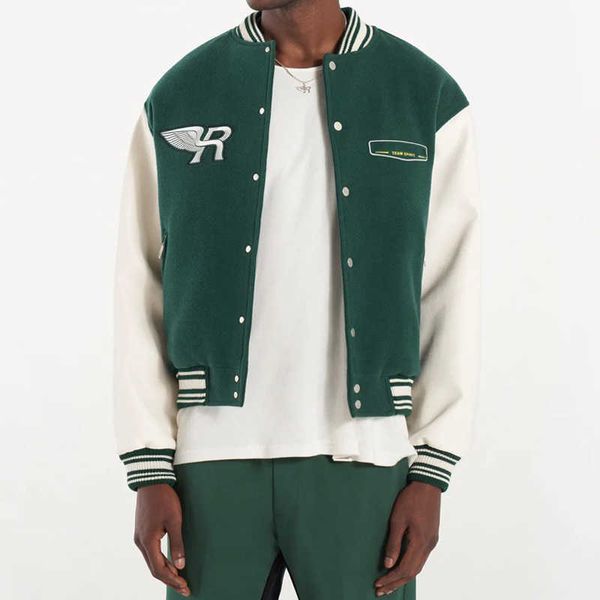 reprreesent embroidery panelled baseball jacket man women fashion coat oversize uniform fzjk0508, Black;brown
reprreesent embroidery panelled baseball jacket man women fashion coat oversize uniform fzjk0508, Black;brown