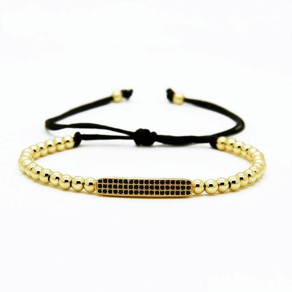 charm bracelets men women jewelry 4mm copper beads black cz curved long tube bar braided rame bracelets drop delivery dhjty, Golden;silver
charm bracelets men women jewelry 4mm copper beads black cz curved long tube bar braided rame bracelets drop delivery dhjty, Golden;silver