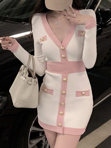 casual dresses fall winter sweater vestidos feminino women vintage long sleeve slim bodycon dress korean fashion robe femme 221117, Black;gray
casual dresses fall winter sweater vestidos feminino women vintage long sleeve slim bodycon dress korean fashion robe femme 221117, Black;gray