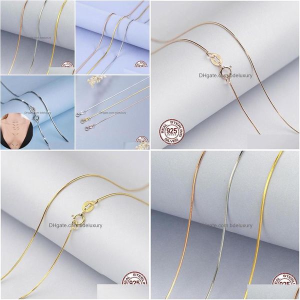 chains 100 925 sterling sier 1mm snake chain necklace for women / gold fine jewlery men 40cm 45cm 50cm 55cm 60cm 70cm chains drop de dh3hv, Silver
chains 100 925 sterling sier 1mm snake chain necklace for women / gold fine jewlery men 40cm 45cm 50cm 55cm 60cm 70cm chains drop de dh3hv, Silver
