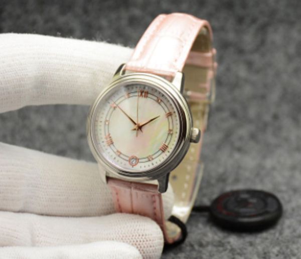 new de ville prestige watch automatic mechanical silver case shell dial pink leather strap date sapphire glass 32mm women's miyota 2813, Slivery;brown
new de ville prestige watch automatic mechanical silver case shell dial pink leather strap date sapphire glass 32mm women's miyota 2813, Slivery;brown