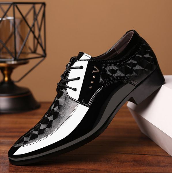dress shoes men shiny leather spring autumn casual man business formal male oxford pointed wedding shoe plus size 48 221117, Black
dress shoes men shiny leather spring autumn casual man business formal male oxford pointed wedding shoe plus size 48 221117, Black
