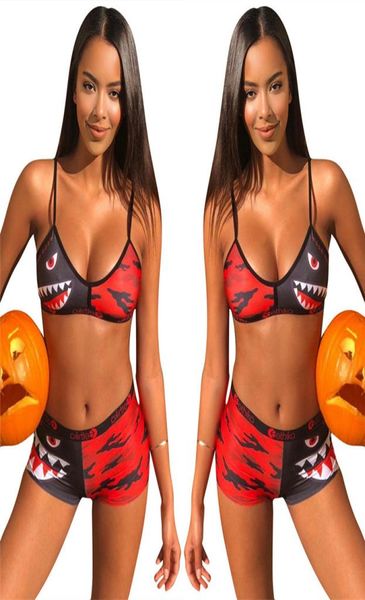 2020 women brand swimwear tie up brashorts pants swimming trunks 2 piece tracksuit patchwork shark camo designer swimsuit bikini 4121319, Blue
2020 women brand swimwear tie up brashorts pants swimming trunks 2 piece tracksuit patchwork shark camo designer swimsuit bikini 4121319, Blue