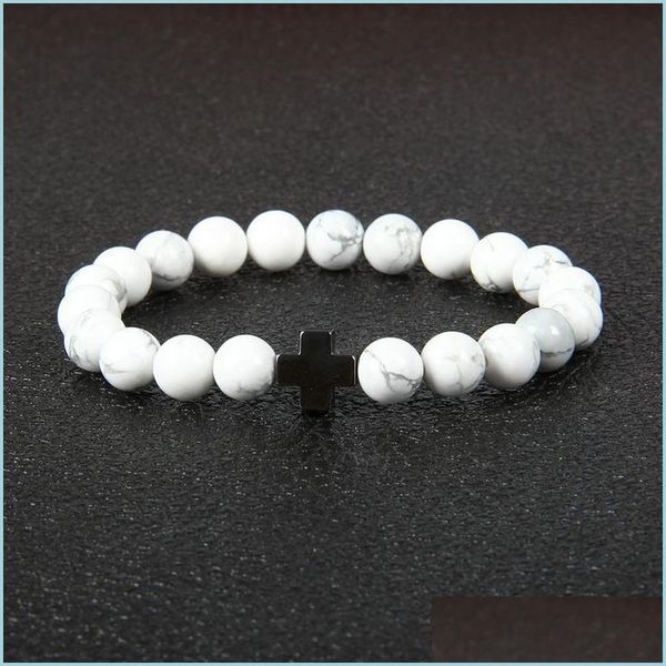 beaded new design bracelet wholesale 10pcs/lot 8mm white howlite stone beads with hematite royal cross jesus bracelets dhido, Black
beaded new design bracelet wholesale 10pcs/lot 8mm white howlite stone beads with hematite royal cross jesus bracelets dhido, Black