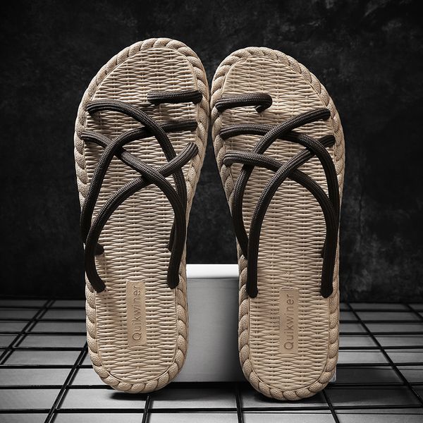 slippers men's summer special offer slipper fashion character wove cotton rope outdoor casual softsoled nonslip sandal 3944 221117, Black
slippers men's summer special offer slipper fashion character wove cotton rope outdoor casual softsoled nonslip sandal 3944 221117, Black