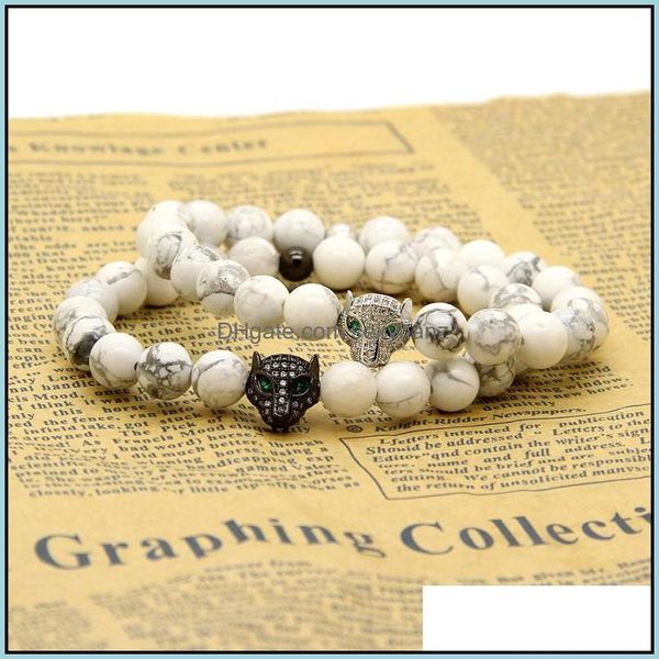 charm bracelets wholesale four colors micro paved leopard head with white howlite marble beads charm bracelets 10pcs/lot mens jewelr dhclz, Golden;silver
charm bracelets wholesale four colors micro paved leopard head with white howlite marble beads charm bracelets 10pcs/lot mens jewelr dhclz, Golden;silver