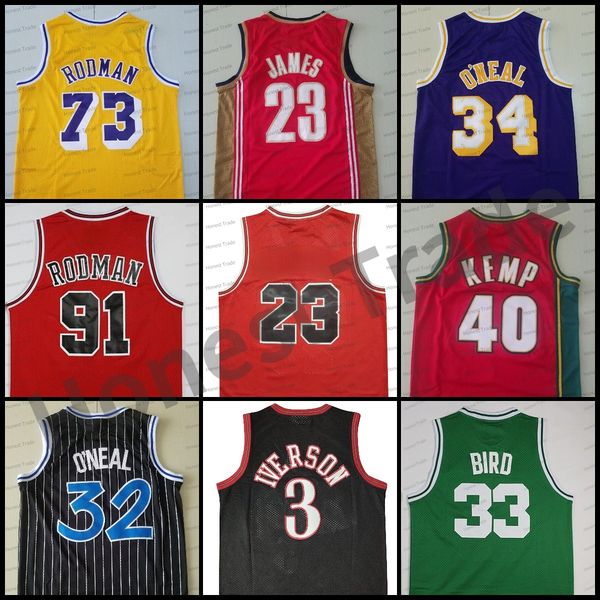 retro james basketball jersey dennis rodman bird m1chael 34 shaq 32 iverson 40 shawn kemp throwback red white green mens jerseys stitched, Black;red
retro james basketball jersey dennis rodman bird m1chael 34 shaq 32 iverson 40 shawn kemp throwback red white green mens jerseys stitched, Black;red