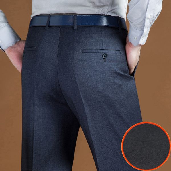 mens pants autumn winter trousers thick fleece suit pants business casual high waist dress middleaged men warm antiwrinkle 221117, Black
mens pants autumn winter trousers thick fleece suit pants business casual high waist dress middleaged men warm antiwrinkle 221117, Black