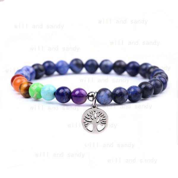 semi-precious stone beaded strand bracelets yoga 7 chakra amethyst tiger eye turquoise stainless steel tree of life charm bracelet for women, Black
semi-precious stone beaded strand bracelets yoga 7 chakra amethyst tiger eye turquoise stainless steel tree of life charm bracelet for women, Black