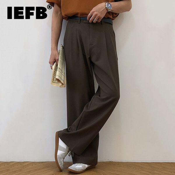 men's pants iefb wear autumn casual fashion all-match straight loose wide leg vintage 9y1937 221117, Black
men's pants iefb wear autumn casual fashion all-match straight loose wide leg vintage 9y1937 221117, Black