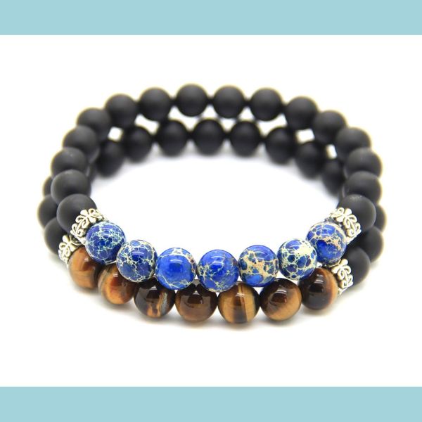 charm bracelets new men and womens bracelet 8mm highgrade matte agate with classic blue sea sent stone tiger eye beads drop delivery dhtr0, Golden;silver
charm bracelets new men and womens bracelet 8mm highgrade matte agate with classic blue sea sent stone tiger eye beads drop delivery dhtr0, Golden;silver