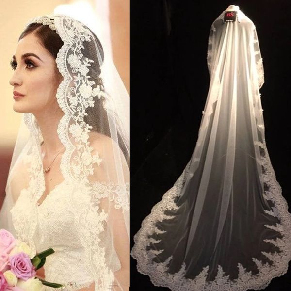 1 tier wedding veil with comb full lace edge scalloped floral mantilla elegant bridal veils white ivory custom 300cm, Black
1 tier wedding veil with comb full lace edge scalloped floral mantilla elegant bridal veils white ivory custom 300cm, Black