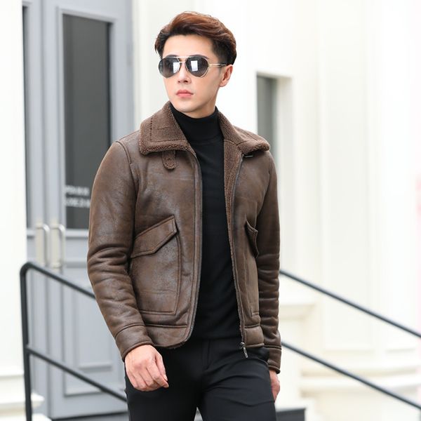 men's fur faux fur faux fur motorcycle jacket plus velvet thickening men's doublesided composite imitation deerskin velvet leather, Black
men's fur faux fur faux fur motorcycle jacket plus velvet thickening men's doublesided composite imitation deerskin velvet leather, Black