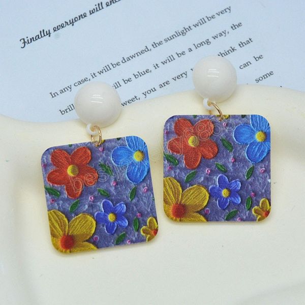 creative oil painting flower dangle earrings for women resin geometric pendant drop earrings tulip jewelry, Silver
creative oil painting flower dangle earrings for women resin geometric pendant drop earrings tulip jewelry, Silver