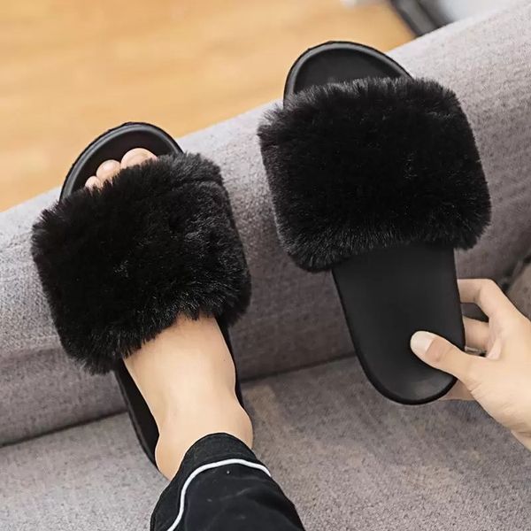 female non-slip bedroom slippers women shoes home slide ladies shoe warm fluffy slipper plush plush footwear, Black
female non-slip bedroom slippers women shoes home slide ladies shoe warm fluffy slipper plush plush footwear, Black