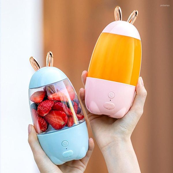 Image of Juicers USB Portable Blender Rechargeable Smoothie On The Go Cup Protein Shakes Fruit Mini Mixer For Home Sport Office Camping