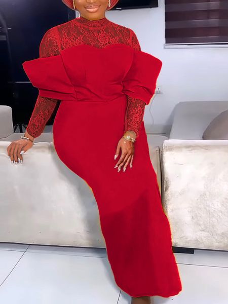 casual dresses women red long dress party patchwork lace sleeves half high collar vintage christmas classy female gowns robes african evenin, Black;gray
casual dresses women red long dress party patchwork lace sleeves half high collar vintage christmas classy female gowns robes african evenin, Black;gray