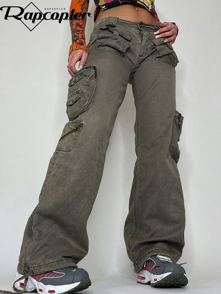 women's jeans rapcopter y2k grey cargo big pockets vintage baggy trousers women low waisted aesthetic streetwear sweatpants harajuku 90, Blue
women's jeans rapcopter y2k grey cargo big pockets vintage baggy trousers women low waisted aesthetic streetwear sweatpants harajuku 90, Blue