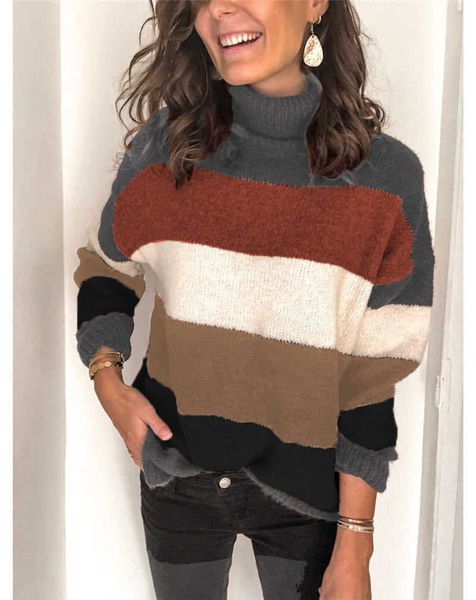 women's sweaters baharcelin women girl winter turtleneck striped knitted pullovers sweaters basic casual knitted sweater jumper clothi, White;black
women's sweaters baharcelin women girl winter turtleneck striped knitted pullovers sweaters basic casual knitted sweater jumper clothi, White;black