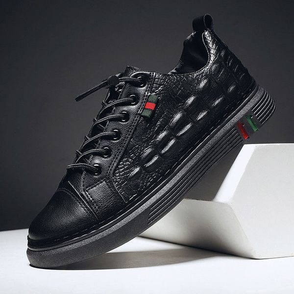 dress shoes spring and summer seasons men's casual highquality pu flat canvas board fashion patterned sports shoes 221117, Black
dress shoes spring and summer seasons men's casual highquality pu flat canvas board fashion patterned sports shoes 221117, Black