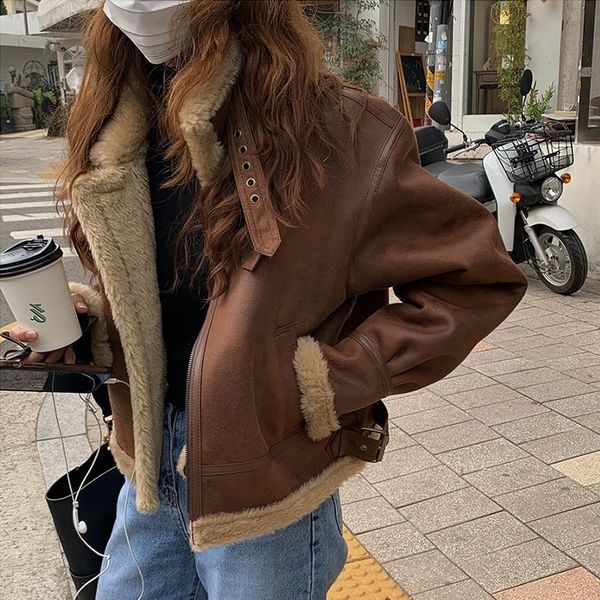 women's jackets retro thick fur allinone motorcycle clothing cotton clothing women's lamb wool coat winter fahion hip hop coat jac, Black;brown
women's jackets retro thick fur allinone motorcycle clothing cotton clothing women's lamb wool coat winter fahion hip hop coat jac, Black;brown