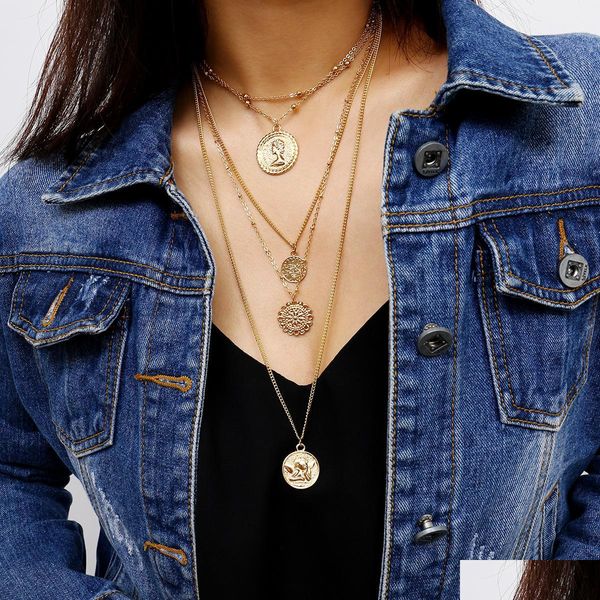 pendant necklaces angel queen head necklace sier gold coin mtilayer necklaces pendants fashion jewelry drop delivery dhpxr, Silver
pendant necklaces angel queen head necklace sier gold coin mtilayer necklaces pendants fashion jewelry drop delivery dhpxr, Silver