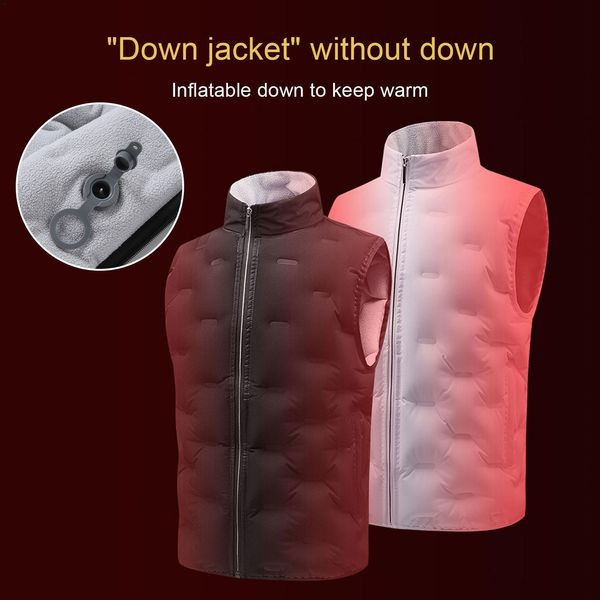 mens down parkas ultralight adjustable temperature inflatable clothing winter vest jacket thermal coldproof windproof outdoor for couple 221, Black
mens down parkas ultralight adjustable temperature inflatable clothing winter vest jacket thermal coldproof windproof outdoor for couple 221, Black