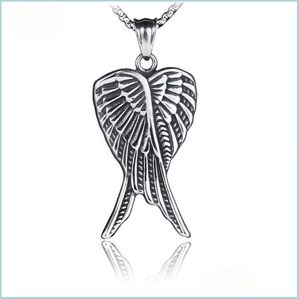 pendant necklaces retro angel necklace stainless steel wing pendant necklaces chain for women men street hip hop fashion jewelry dro dh4op, Silver
pendant necklaces retro angel necklace stainless steel wing pendant necklaces chain for women men street hip hop fashion jewelry dro dh4op, Silver