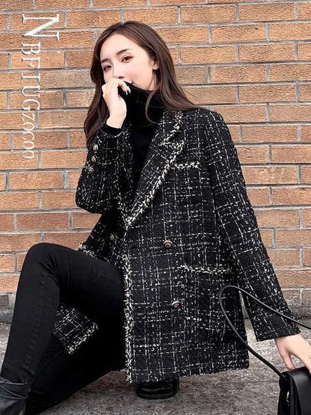 women's suits blazers autumn winter thicken tweed blazer vintage women turn-down collar double breasted plaid blazer jackets fashion sp, White;black
women's suits blazers autumn winter thicken tweed blazer vintage women turn-down collar double breasted plaid blazer jackets fashion sp, White;black