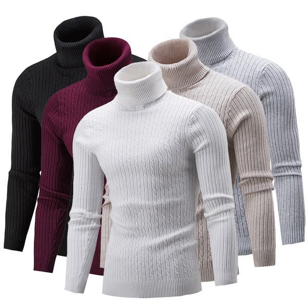 men's sweaters men's turtleneck sweater autumn winter solid long sleeve knitted pullovers slimfit thicken keep warm jumper sweater, White;black
men's sweaters men's turtleneck sweater autumn winter solid long sleeve knitted pullovers slimfit thicken keep warm jumper sweater, White;black
