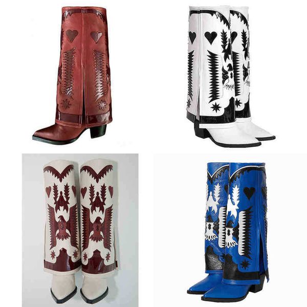 boots real leather ethnic totem embroider women cowboy mid calf boots turned over edge pointed toe high heels lady long boots 220913, Black
boots real leather ethnic totem embroider women cowboy mid calf boots turned over edge pointed toe high heels lady long boots 220913, Black