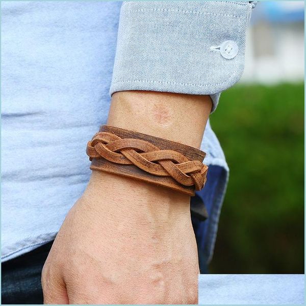 bangle weave ethnic braid leather bangle cuff button adjustable bracelet wristand for men women fashion jewelry drop delivery bracele dhe0l, Black
bangle weave ethnic braid leather bangle cuff button adjustable bracelet wristand for men women fashion jewelry drop delivery bracele dhe0l, Black