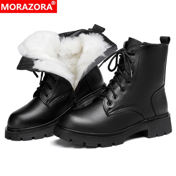 boots morazora size 35-43 genuine leather ankle zipper thick fur warm snow women wool ladies shoes 221117, Black
boots morazora size 35-43 genuine leather ankle zipper thick fur warm snow women wool ladies shoes 221117, Black