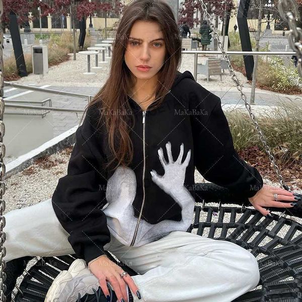 men's hoodies sweatshirts fashion new hip hop joggers sweatshirt women punk sport coat pullover gothic long sleeve zip hoodie y2k jacke, Black
men's hoodies sweatshirts fashion new hip hop joggers sweatshirt women punk sport coat pullover gothic long sleeve zip hoodie y2k jacke, Black