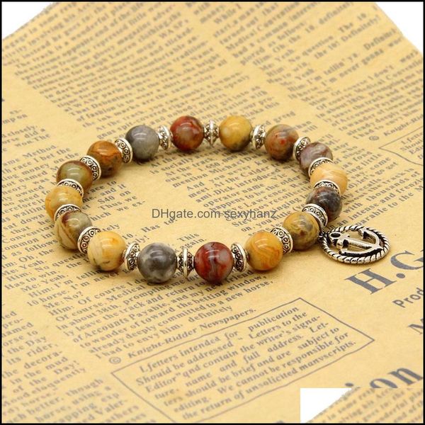 charm bracelets wholesale mens 10ps/lot 8mm crazy agate stone beads with sier anchor charm lucky bracelets party gift drop delivery j dhbiz, Golden;silver
charm bracelets wholesale mens 10ps/lot 8mm crazy agate stone beads with sier anchor charm lucky bracelets party gift drop delivery j dhbiz, Golden;silver