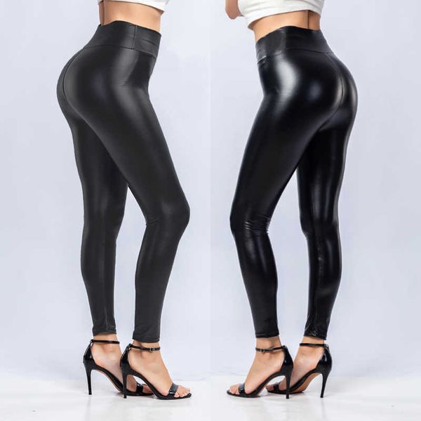 women's leggings women night club hip lifting slim pu leather casual black legging high waist t221020
women's leggings women night club hip lifting slim pu leather casual black legging high waist t221020