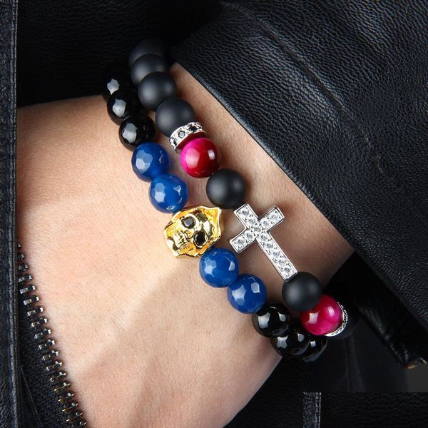 charm bracelets 1pcs religious totem jewelry 8mm matte onyx colors tiger eye stone beads with clear cz royal cross jesus bracelets dhisl, Golden;silver
charm bracelets 1pcs religious totem jewelry 8mm matte onyx colors tiger eye stone beads with clear cz royal cross jesus bracelets dhisl, Golden;silver