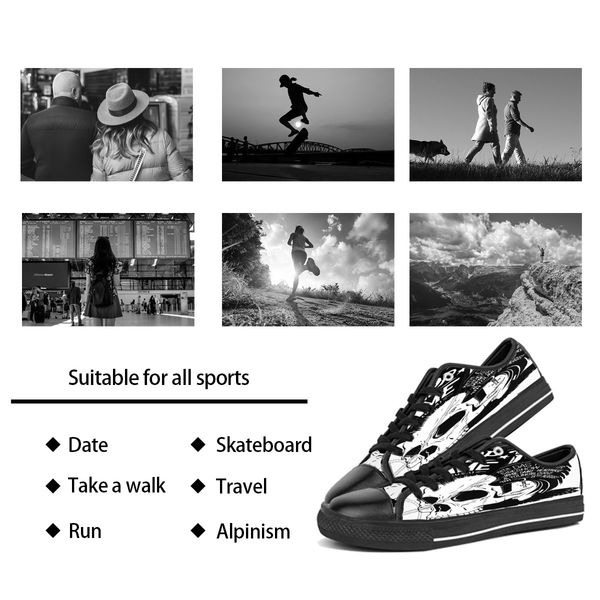 custom shoes classic canvas low cut skateboard casual triple black accept customization uv printing low mens womens sports sneakers breathab
custom shoes classic canvas low cut skateboard casual triple black accept customization uv printing low mens womens sports sneakers breathab