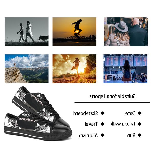 men women diy custom shoes low canvas skateboard sneakers triple black customization uv printing sports sneakers daishu 167-14
men women diy custom shoes low canvas skateboard sneakers triple black customization uv printing sports sneakers daishu 167-14