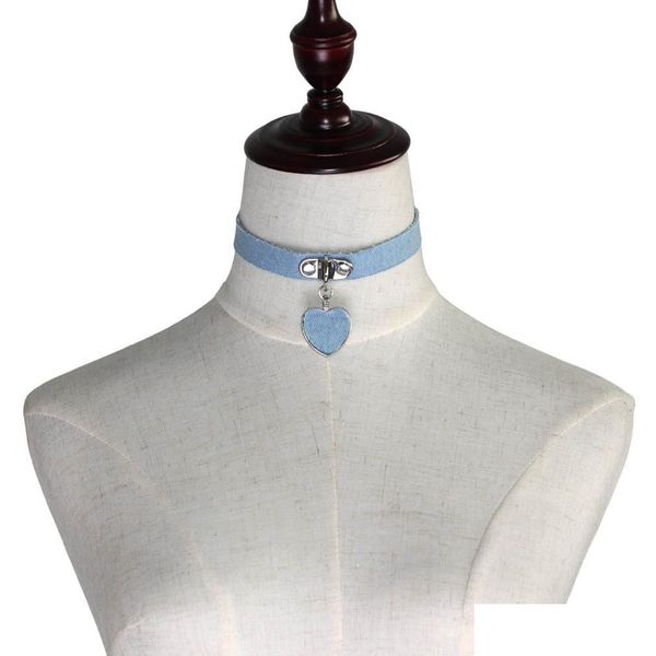 chokers heart pendant gothic denim chokers necklace button adjustable women necklaces necklet fashion jewelry drop delivery pendants dhndp, Golden;silver
chokers heart pendant gothic denim chokers necklace button adjustable women necklaces necklet fashion jewelry drop delivery pendants dhndp, Golden;silver