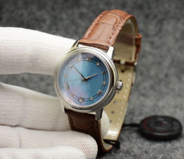 new de ville prestige watch automatic mechanical silver case shell dial brown leather strap date sapphire glass 32mm women's miyota 281, Slivery;brown
new de ville prestige watch automatic mechanical silver case shell dial brown leather strap date sapphire glass 32mm women's miyota 281, Slivery;brown